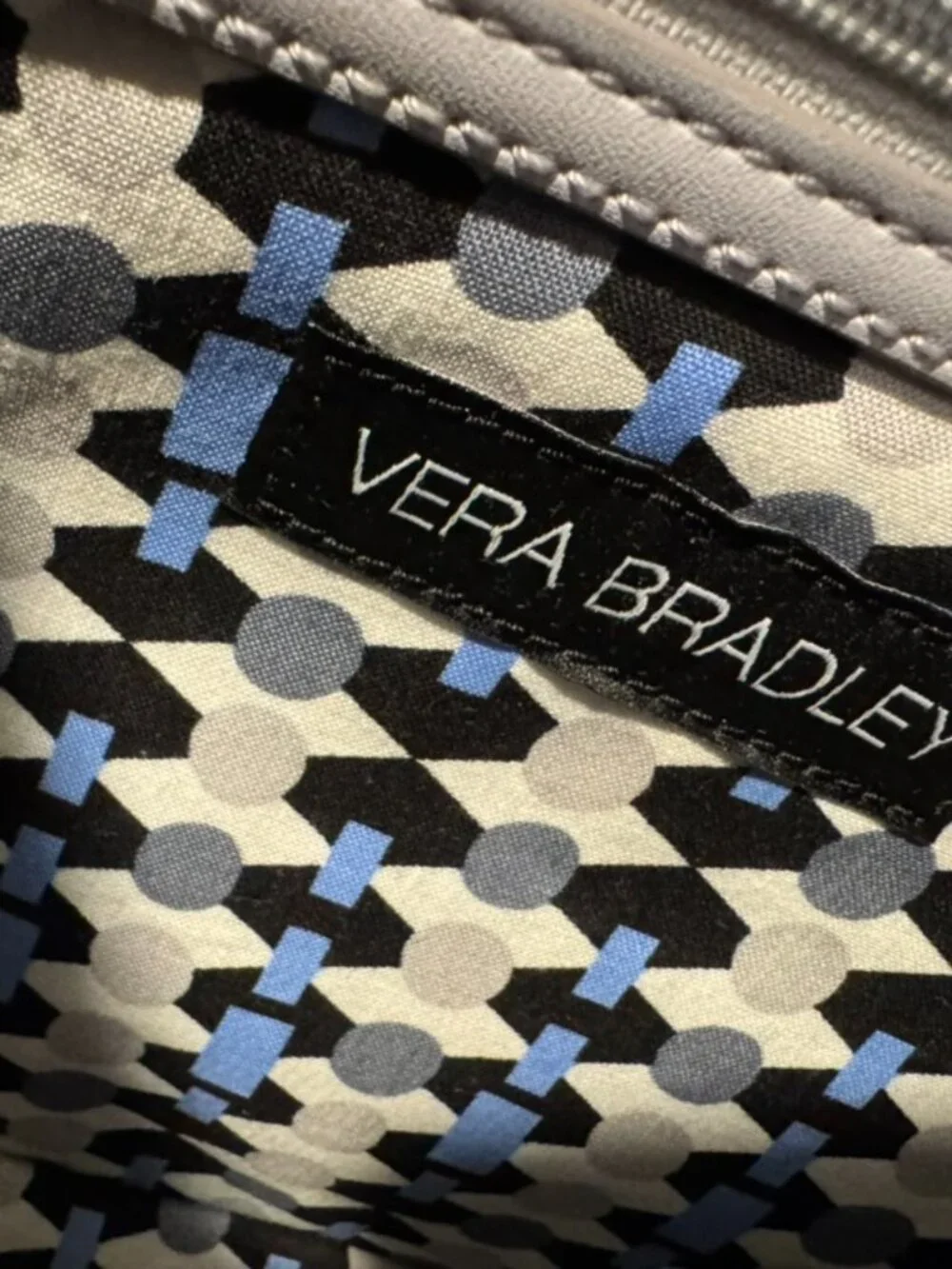 Vera Bradly Composition Satchel in Dove Gray